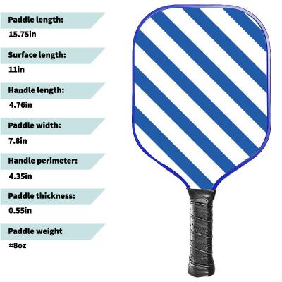 China Fiberglass Graphite Composite Custom Logo Pickleball Paddle with PP Honeycomb Core for sale