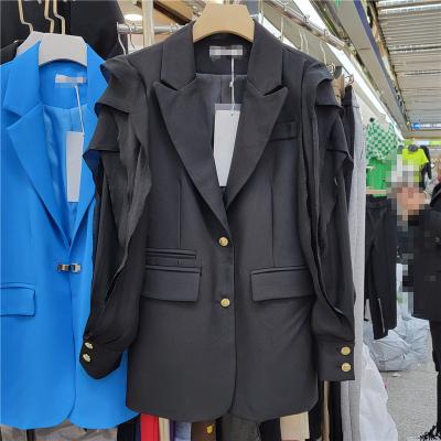 China 2022 Women's Elegant Ladies Blazer Of Autumn New Solid Color Spring Jacket Suit Fashion Loose Female Long Sleeve Breathable Coat Suit for sale