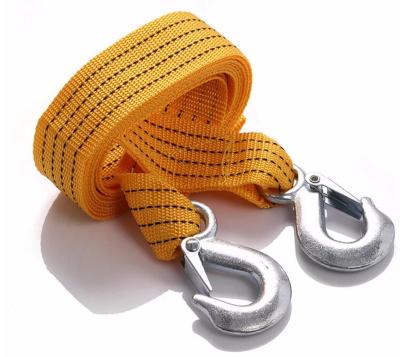 China 100% Polyester High Tenacity 2 (50mm) x 15ft (4.5m) Polyester Tow Straps with Hooks Ends for sale