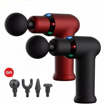 China Professional Mini LED Light Body Tissue Massager Percussion Electric Deep Muscle Gun Massage Gun for sale