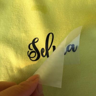 China Sustainable Personalized Name Sticker Heat Transfer vinyl decal fabric clothing Personalized baby clothing name label for sale