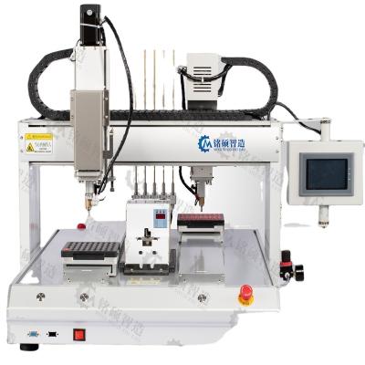 China Automation Equipment Link Bench Top Two Workstation Desktop Screw Machine For Electronic Cigarette for sale