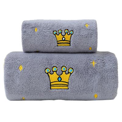 China China Child Safe Coral Fleece Face Towel Gift Cheap Soft Cationic Set Bath Towel For Bathroom With Custom Logo for sale