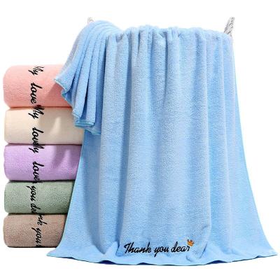 China New High Quality Harmless Embossed Towels Kids Baby Microfiber Bath Towel Lovely Bear Linens Wholesale for sale