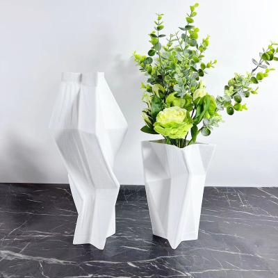 China China Nordic Simple Geometric White Small Vase Set Decoration for sale