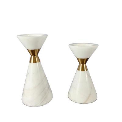 China China Pattern Room Decoration Metal Marble Candlestick Decoration Props Soft Hotel Club Opens Living Room Decorations Ornaments for sale