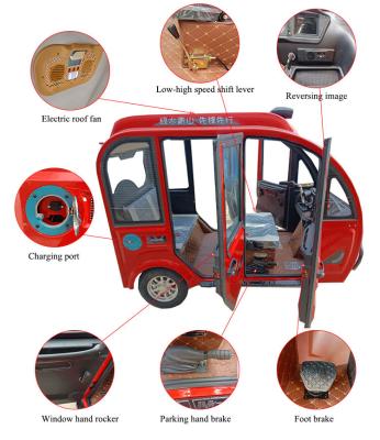 China New Energy Passenger Enclosed Vehicles 5 Doors 3 Wheel Electric Tricycle For Adult With Factory Price for sale