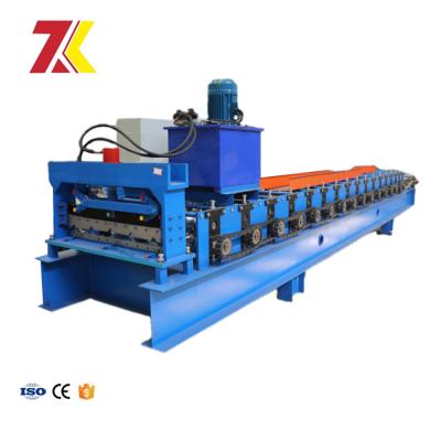 China Hotels Trapezoidal Sheet Roll Forming Machine Trapezoid Tile Roll Forming Machine Trapezium Roof Roll Forming Machine for sale