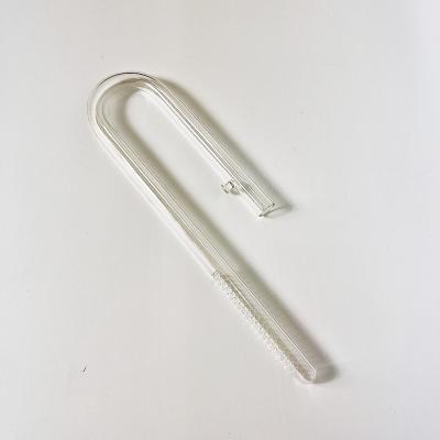 China Viable Aquarium #32 L-Size Lily V Intake Glass Pipe With Free Suction Cup For Planting Water Tank for sale