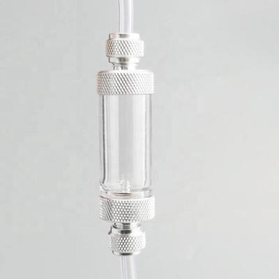 China MBC-2 Viable (Silver) Aquarium CO2 Metal Bubble Counter With Check Valve for sale