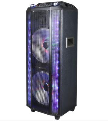 China Professional Dual Power 12inch PORTABLE Height Active Trolley Speaker With LCD Screen DVD Player for sale