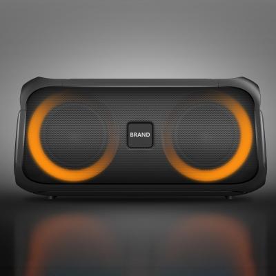 China Hot Sales PORTABLE Dual 6.5 Inch Party Speaker With Dynamic Ring Light Multimedia 2.1CH Portable Speaker for sale