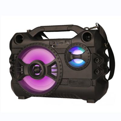 China PORTABLE Bass Blue Tooth 5.0 Portable Heavy Radio Speaker Support FM Outdoor LED Radio for sale