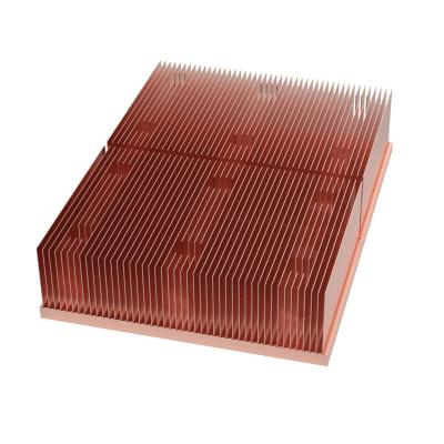 China Copper Skived Process Equipment 300*200*60mm Fins Heatsink Fins For High PowerTthermal Solutions for sale