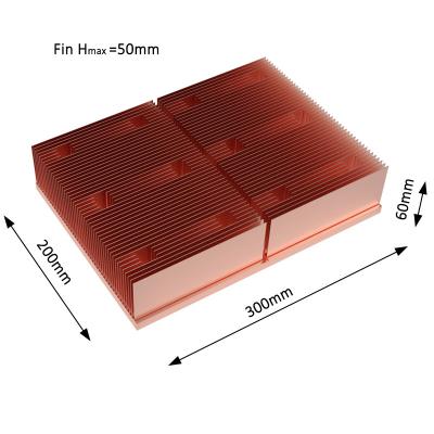 China Heatsink Copper Dodged Process Fins Heatsink Fins For High Power Thermal Solutions for sale