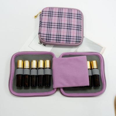 China Fashion in stock! New Style Grid Travel Storage Shockproof Case For 10 Pcs 10ml Roll On Glass Bottle for sale