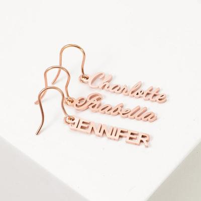 China Landy 316L Stainless Steel FASHIONABLE DIY Custom Name Earrings Personalized Letter Stud Earrings for sale