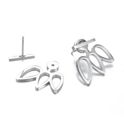 China Fashionable steel creative personality flower Landy Stainless hollow earrings for sale