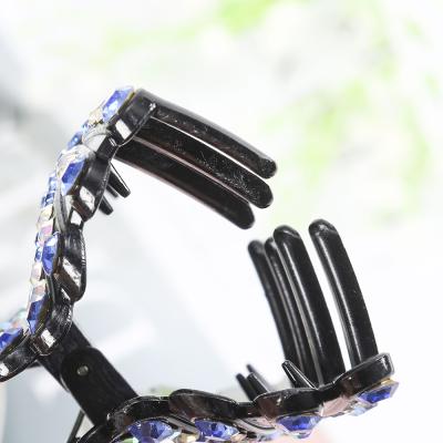 China Japan and Korean Style Landy Explosive Diamond-studded Hook Helix Shaped Rhinestone Hairpin Shark Clip Back Main Hair for sale