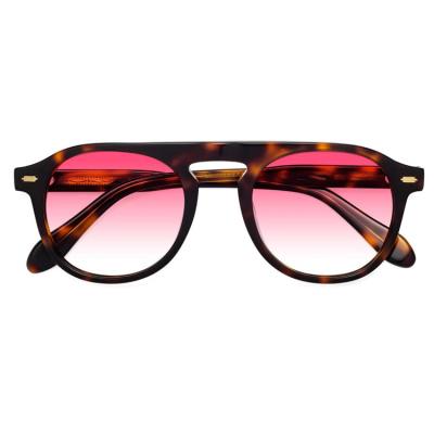 China Fashion Sunglasses Finione High Quality Women Acetate Frame CR39 Pink Lens Clear Lens Sunglasses for sale