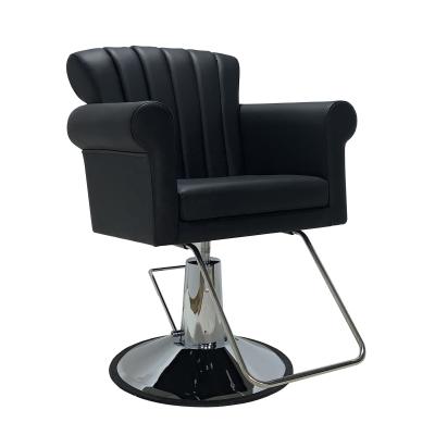 China Cheap Customized Modern Luxury Hydraulic Women Barber Pink Salon Furniture Beauty Hair Salon Styling Chair for sale