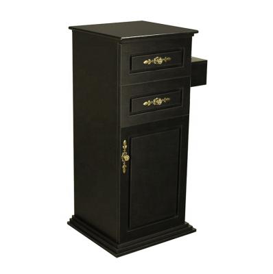 China Luxury Modern Beauty With Station Barber Shop Display Storage Drawer Salon Marble Top Styling Cabinet for sale