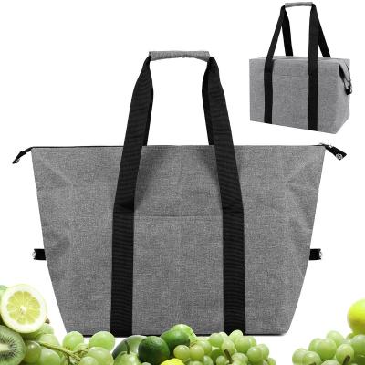 China Waterproof Resure Insulated Grocery Bags with Foam Heat Insulation for Food Delivery Travel Picnic Camping Beach Thermal Bag for sale