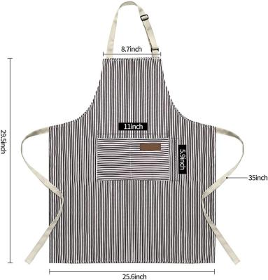 China RESURE Kitchen Package Cleaning Working Kitchen Cooking Bib Adjustable Apron Soft Chef Apron With 2 Pockets For Men Apron for sale