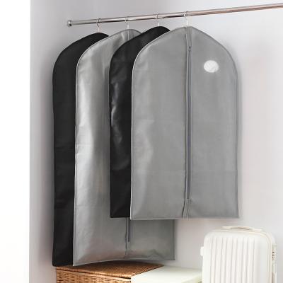 China Storage Resure Closet Storage Suit Bag Gusseted Clear Clothes Cover For Coat Jacket Sweater Hanging Garment Bags for sale