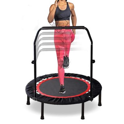 China With ZG Bed Sports Foldable Rebounding Trampoline Fitness Home Kids Adults Indoor Net Trampoline Protectors With Handrails for sale