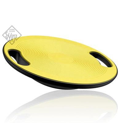 China ZG Body Fit Fitness Shimmy Balance Training Round Balance Board Plastic Stability Trainer With Hand Grips for sale