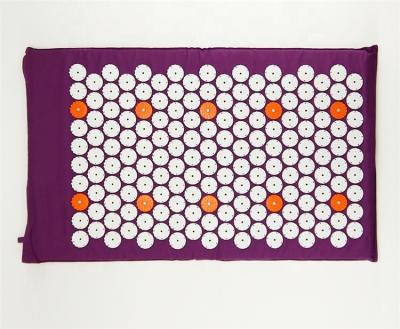 China 68*42*2cm Custom Logo Portable Home Use Organic Cotton Magnet Therapy Acupressure Massage Mat for sale