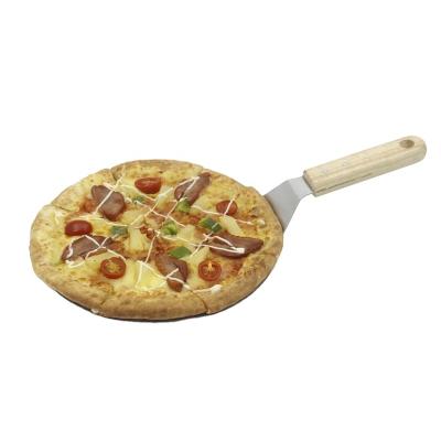 China 10 Inch Disposable Stainless Steel Spatula Pizza Tools Shovel Dish Handle Pizza Spatula Wooden Pizza Skin for sale