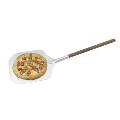 China Long wooden handle workable 10 inch pizza peel pizza turnering shovel for bread baking pizza and cookies for sale