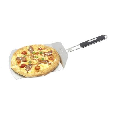 China Durable Pizza Spatula Turning Paddle With Foldable Heavy Duty Large Handle Perforated Pizza Skin Pizza Pusher for sale