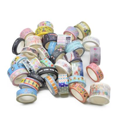 China Low MOQ Waterproof 50 Rolls 2019 Fashionable Paper Tape Free Samples Box Bangladesh Washi Materials For Cards Postcards for sale