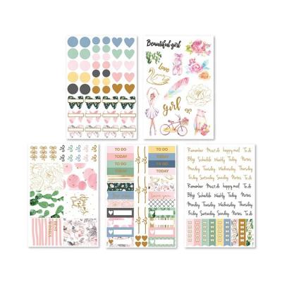 China Waterproof Vinyl Kiss Cut Adhesive Sticker Print, Custom Planner Sticker Sheet For Fitness for sale