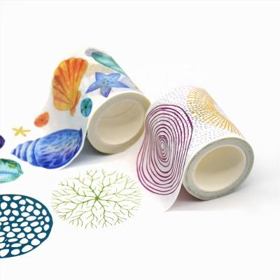 China Waterproof Sticky Decorative Paper Colorful Adhesive Glitter Tapes Stationery Stripe Washi Tape for sale