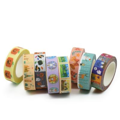 China China MOQ 1 rolls design wholesale high quality cheap animal print decoration washi tape scrapbooking for Christmas for sale