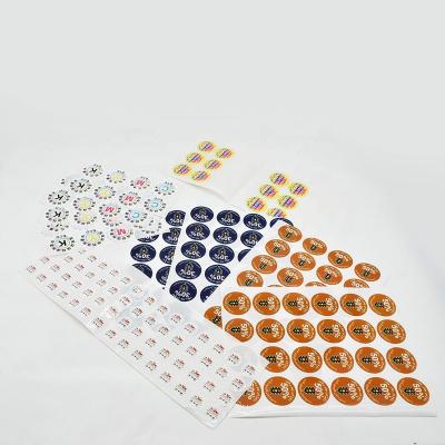 China Waterproof Custom Logo Adhesive Clear Label Rose Gold Transparent Circle Round Stickers for sale