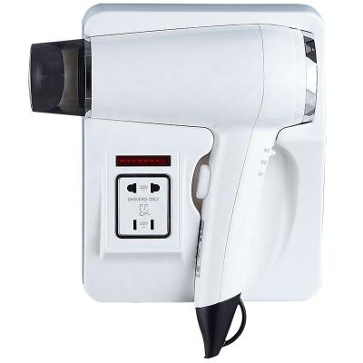 China Other High Quality Wall Mounted White Hotel Use Waterproof ABS Material Hair Dryer for sale