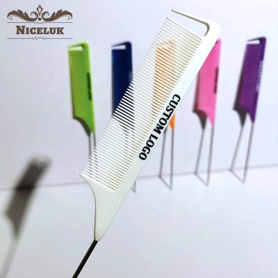 China living room & Niceluk Home Combing Pins Style Percision Starter Comb Rat Tail Customized Label Braiding Hair Black for sale