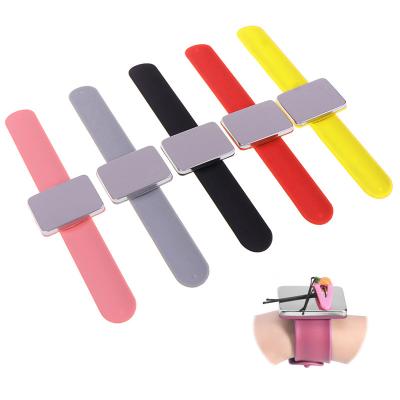 China living room & home & Hairdresser Sewing Accessories Braid Salon Magnetic Silicone Holder Gel Clip Clamp Magnetic Hair Wrist Band Bangles Bracelet For Hair for sale