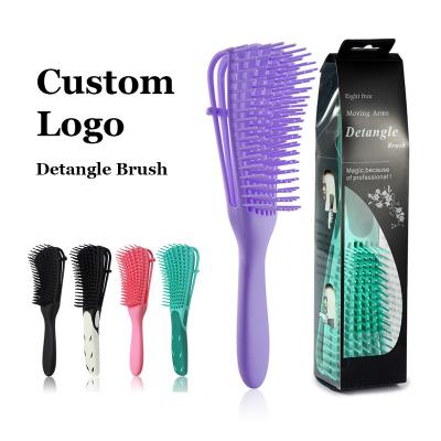 China Waterproof custom pink straighten curly hair comb and brush detangler detangling hair brush set for hair women makers for sale