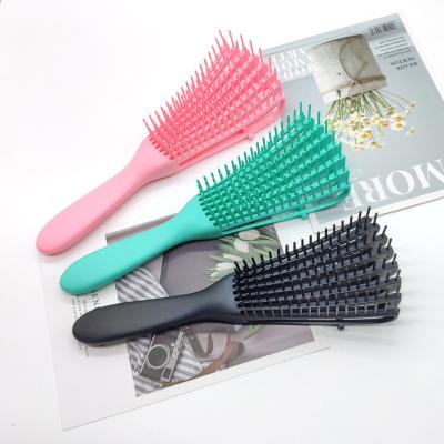 China Waterproof Pink Custom Bristle Curly Hair Comb and Brush Detangler Detangling Hair Brush Set for Women Hair Makers for sale