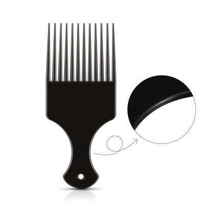 China Custom Salon Plastic Hair Styling Wide Tooth Detangling Afro Hair Pick Comb Set With Custom Logo for sale