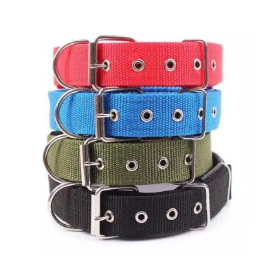 China Custom Colors Luxury Adjustable Soft Comfortable Pet Supplies Manufacturer Pet Padded Nylon Dog Collar for sale