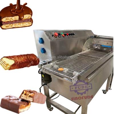 China snack factory chocolate enrobing machine with tunnle enrober/chocolate cooling power bar making machine for sale