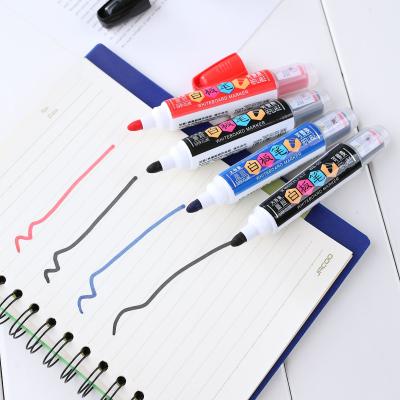 China New Wholesale Customized Refillable Marker Pen Quick Dry Whiteboard Smell Ink Quick Dry Low Marker Pen For School Office for sale