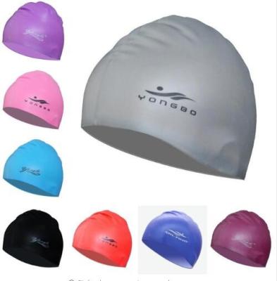 China New 2016 Elastic Water Resistant Silicone Gel Kids And Adults Swimming Children Pool Sports Cap Hat For Men Ladies Women for sale